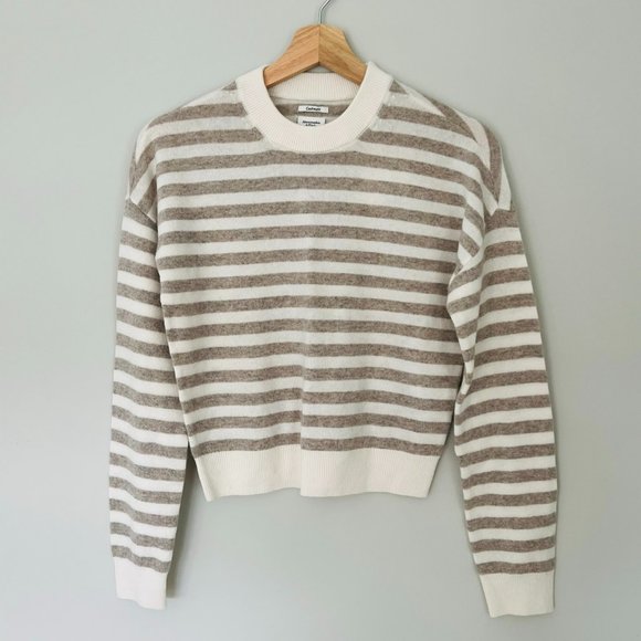 Abercrombie & Fitch Cashmere Striped Scoopneck Sweater 100% Cashmere XXS NWT - Picture 4 of 6